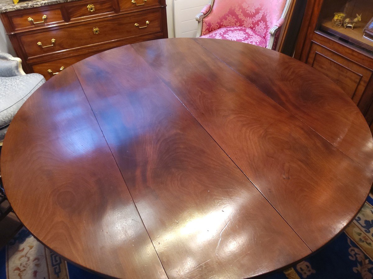 Round Table 6 Feet Mahogany With Dit Legs-photo-4